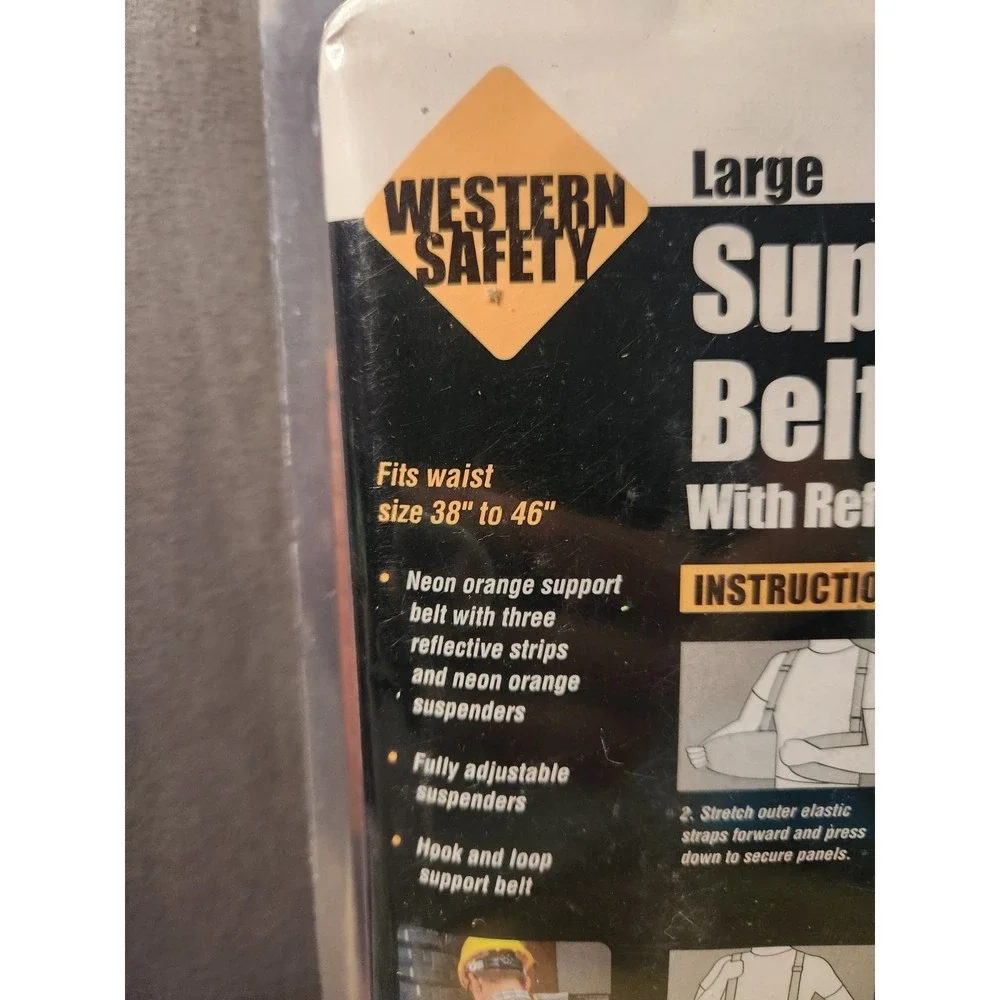 ONE NEW WESTERN SAFETY LARGE SUPPORT‎ BELT 94235~NEW IN PACKAGE